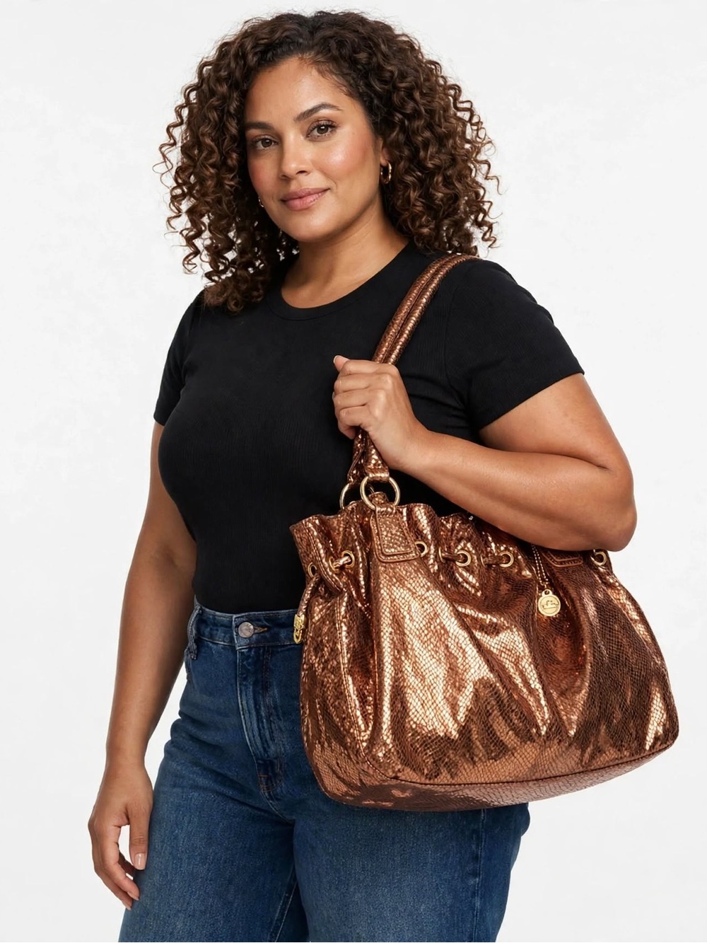 Big Buddha Metallic Copper Women’s Hobo Bag NWOT